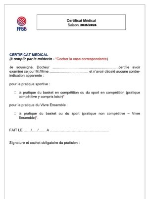 Certificat Medical